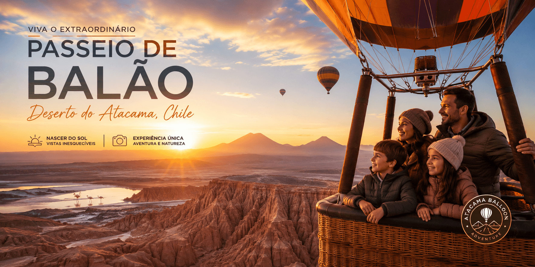 Passeio de Balão no Deserto do Atacama ao Nascer do Sol
